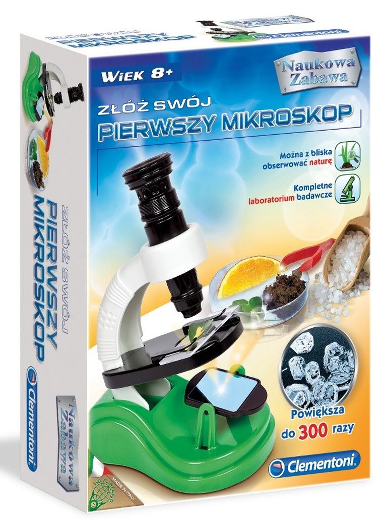 Clementoni, Pierwszy mikroskop, zestaw naukowy