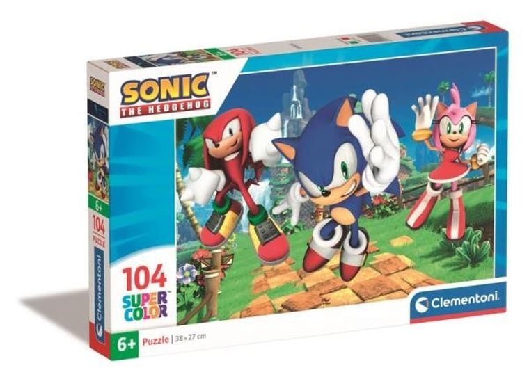 Clementoni, Sonic, puzzle, 104 elementy