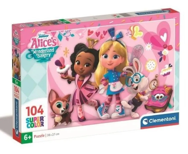 Clementoni, Super, Alice's Wonderland Bakery, puzzle, 104 elementy