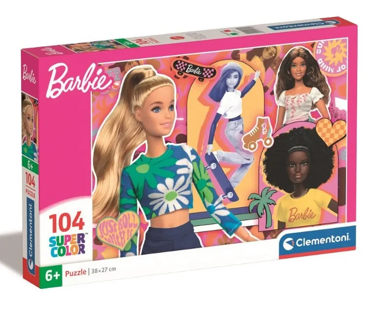 Clementoni, Super, Barbie, puzzle, 104 elementy