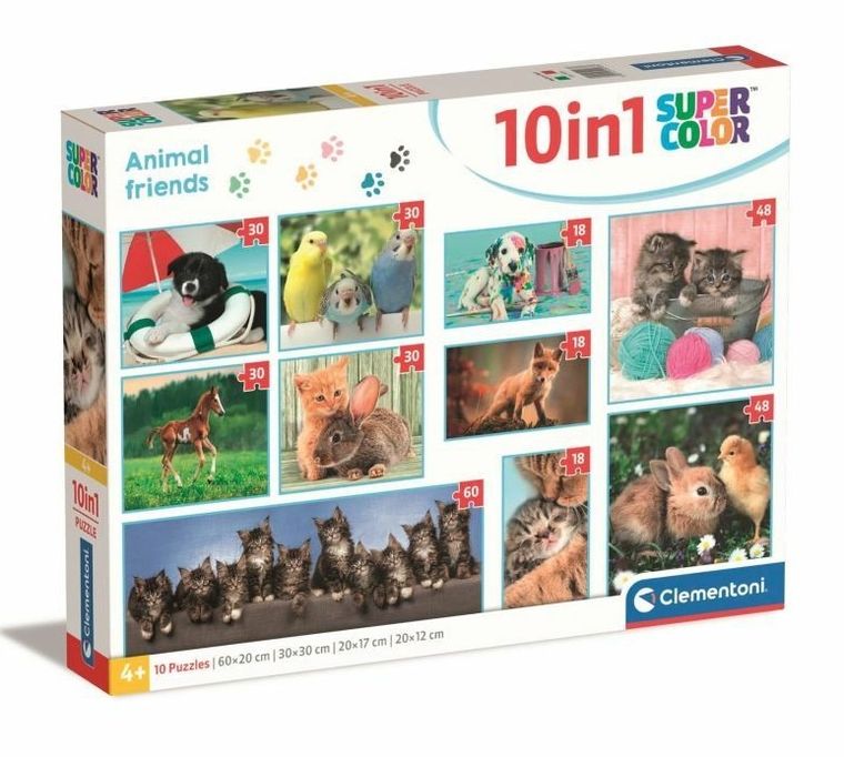 Clementoni, Super Color, Animal Friends, puzzle, 10w1