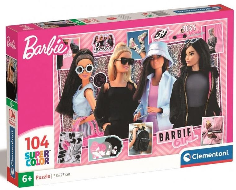 Clementoni, Super Color, Barbie, puzzle, 104 elementy