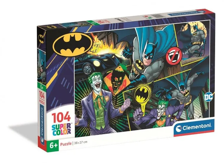 Clementoni, Super Color, Batman, puzzle, 104 elementy