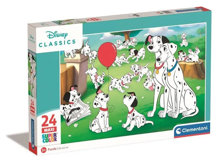 Clementoni, Super Color, Disney, puzzle maxi, 24 elementy