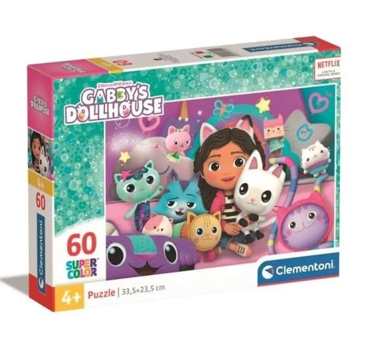 Clementoni, Super Color, Koci Domek Gabi, puzzle, 60 elementów