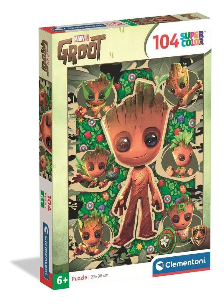 Clementoni, Super Color, Marvel, Groot, puzzle, 104 elementy
