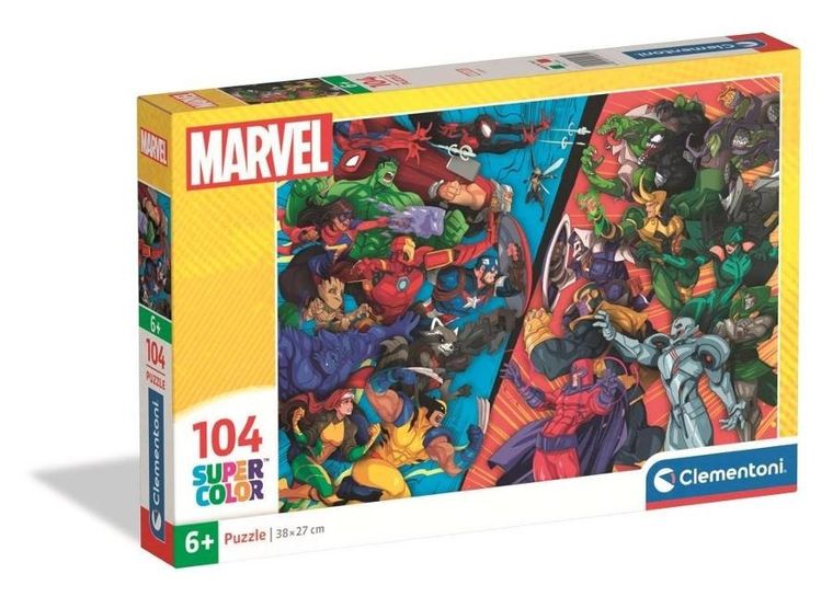 Clementoni, Super Color, Marvel, puzzle, 104 elementy