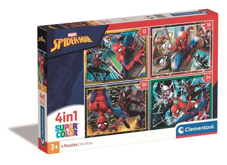 Clementoni, Super Color, Marvel, puzzle 4w1