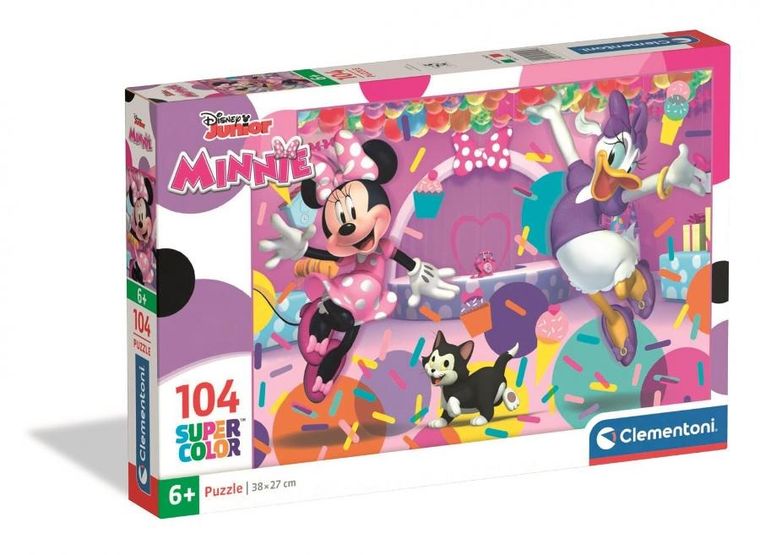 Clementoni, Super Color, Myszka Minnie, puzzle, 104 elementy
