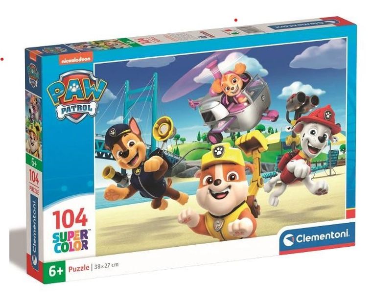 Clementoni, Super Color, Psi Patrol, puzzle, 104 elementy