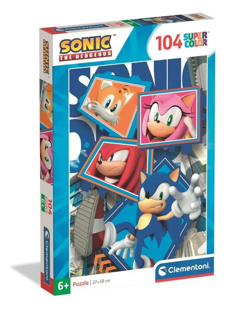 Clementoni, Super Color, Sonic, puzzle, 104 elementy