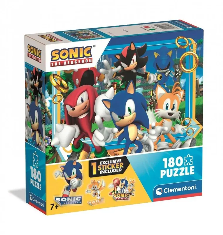 Clementoni, Super Color, Sonic, puzzle, 180 elementów