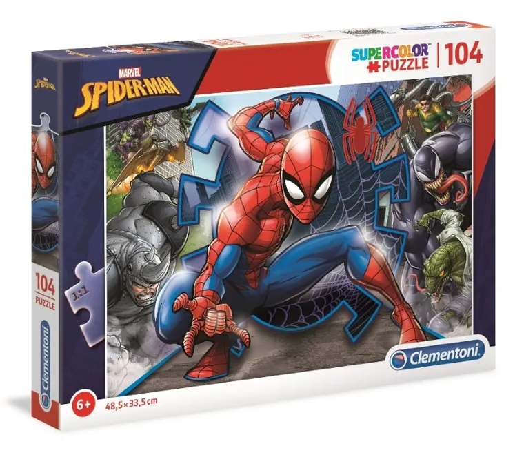 Clementoni, Super Color, Spider-Man, puzzle, 104 elementy