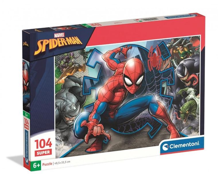 Clementoni, Super Color, Spider-Man, puzzle, 104 elementy