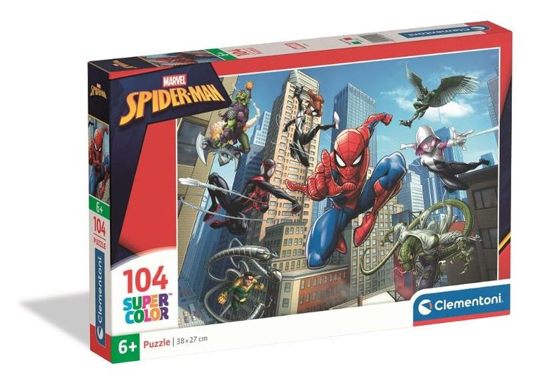 Clementoni, Super Color, Spider-Man, puzzle, 104 elementy