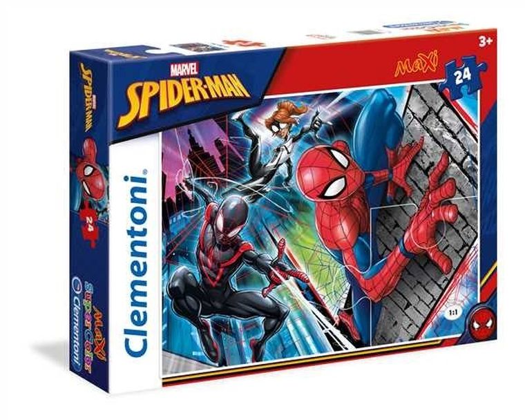 Clementoni, Super Color, Spider-Man, puzzle maxi, 24 elementy