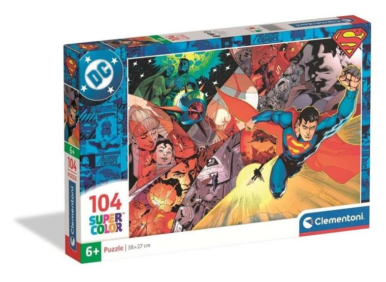 Clementoni, Super Color, Superman, puzzle, 104 elementów