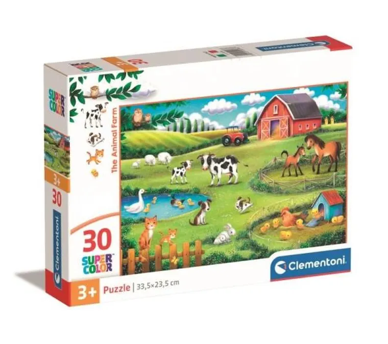 Clementoni, Super Color, The Animal Farm, puzzle, 30 elementów