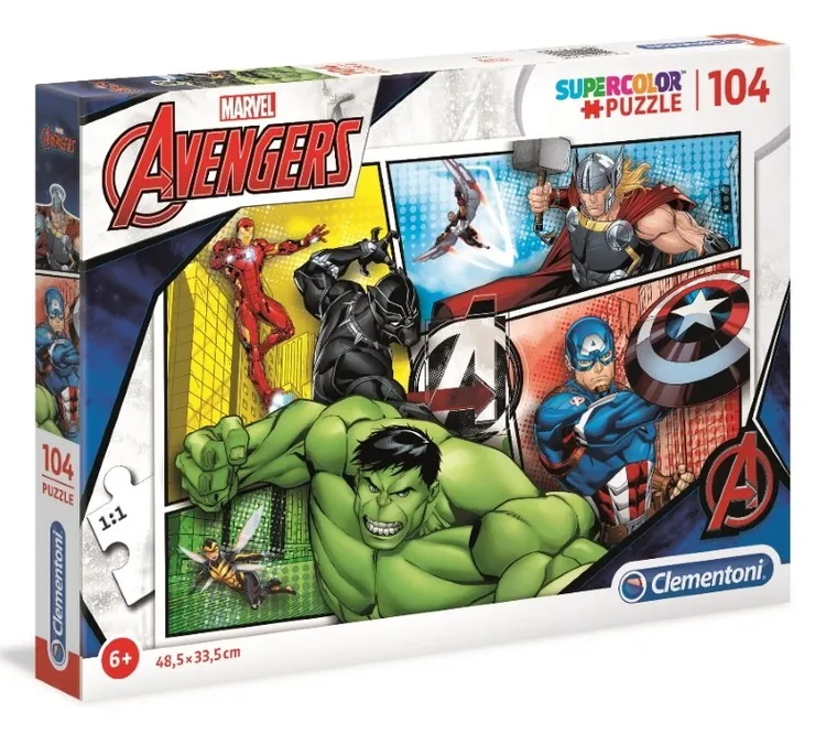 Clementoni, Super Color, The Avengers, puzzle, 104 elementy