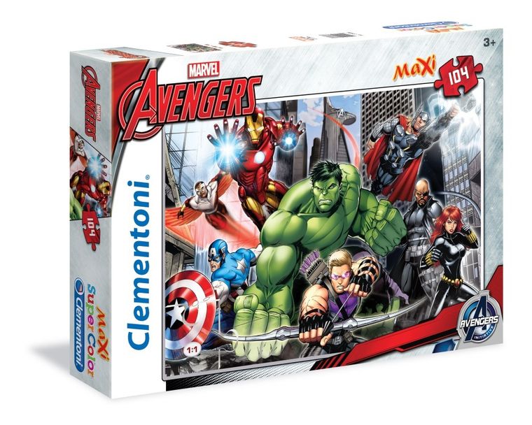 Clementoni, Super Color, The Avengers, puzzle maxi, 104 elementy