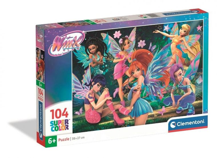 Clementoni, Super Kolor, Winx, puzzle, 104 elementów