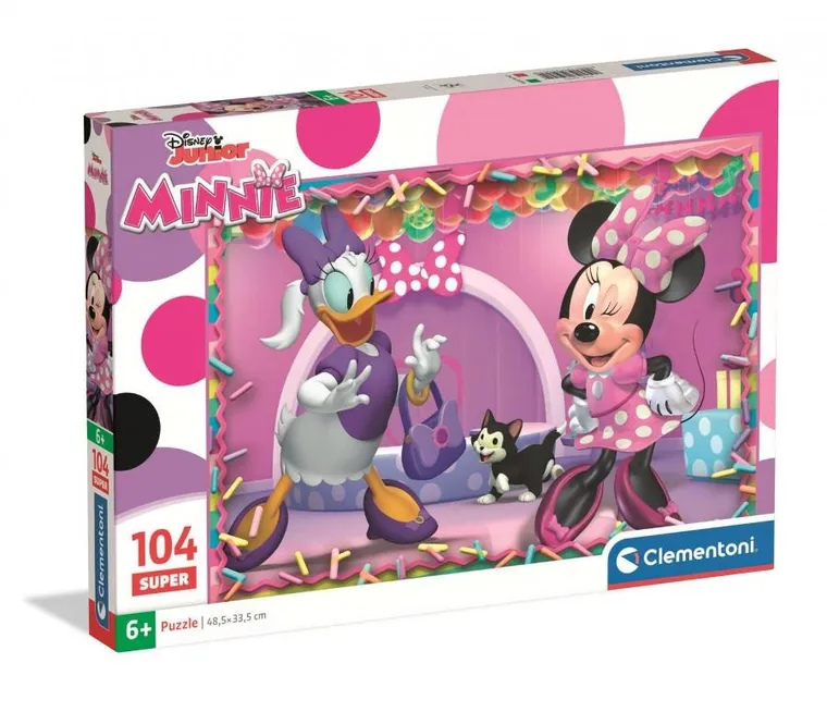 Clementoni, Super, Myszka Minnie, puzzle, 104 elementy