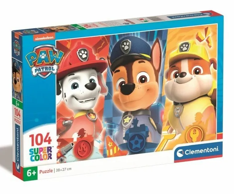 Clementoni, Super, Psi Patrol, puzzle, 104 elementy