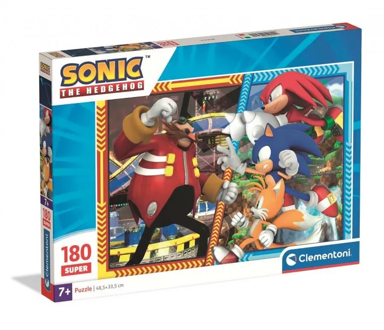 Clementoni, Super, Sonic, puzzle, 180 elementów