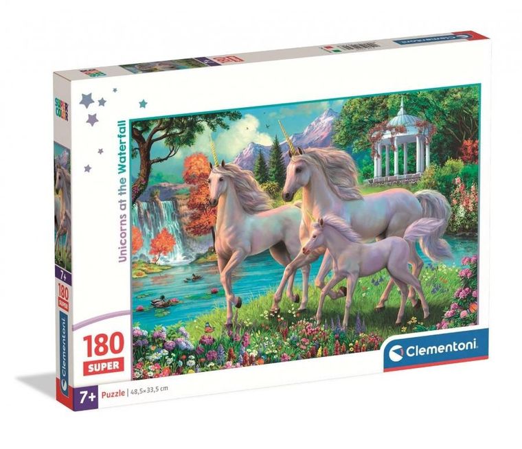 Clementoni, Super, Unicorns, puzzle, 180 elementów