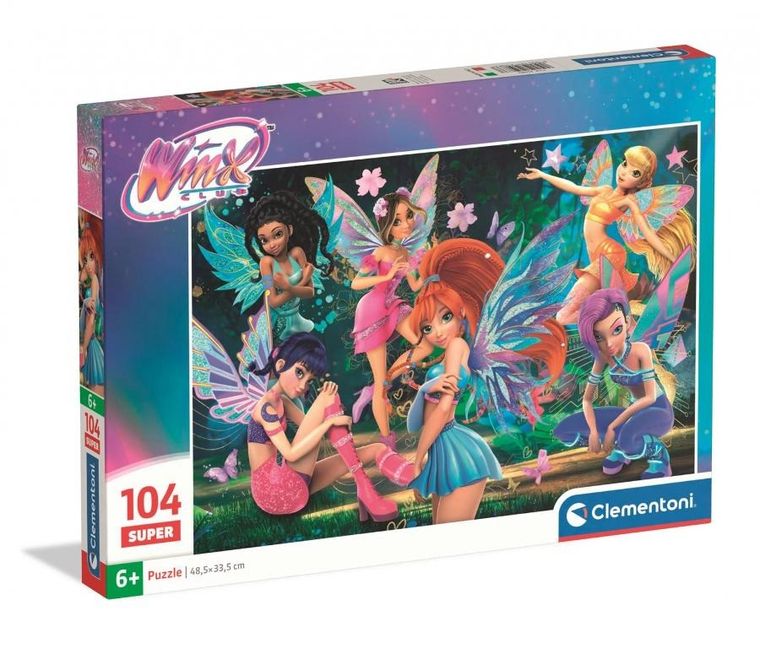 Clementoni, Super, Winx, puzzle, 104 elementów
