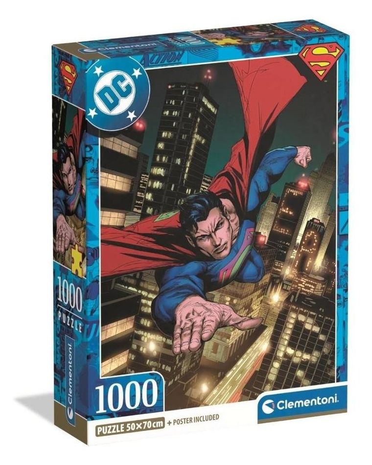 Clementoni, Superman, puzzle, 1000 elementów