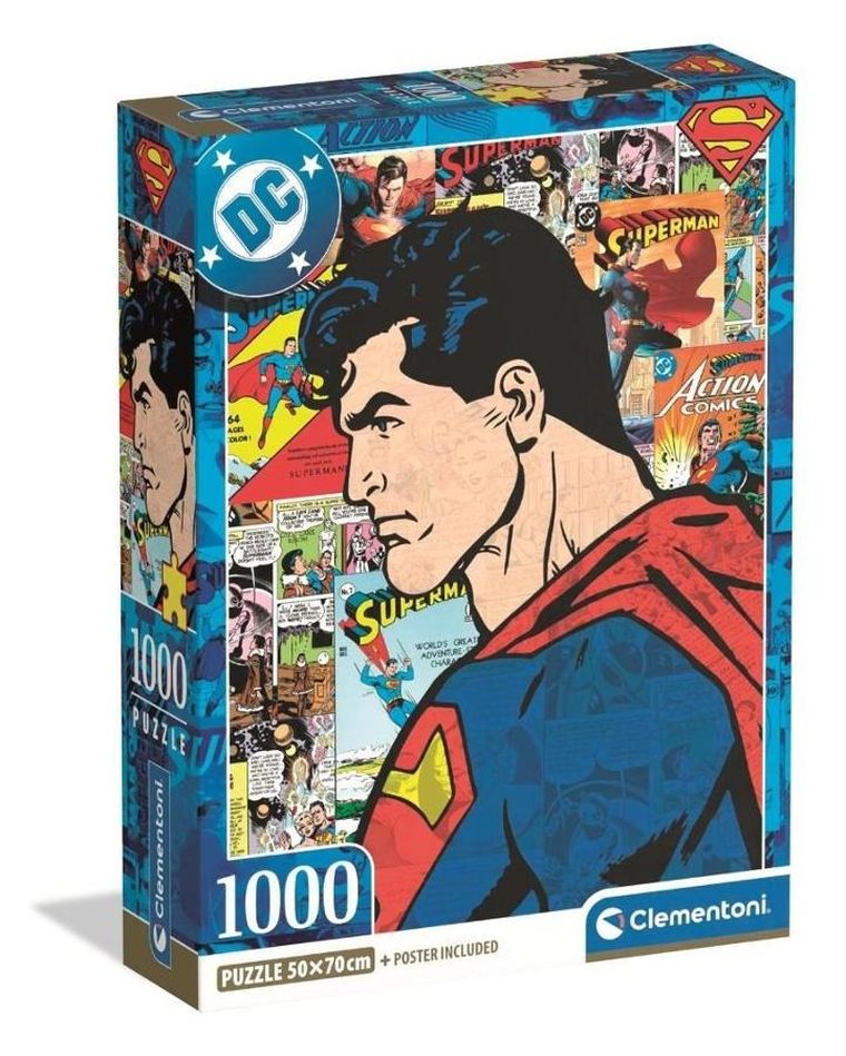 Clementoni, Superman, puzzle, 1000 elementów