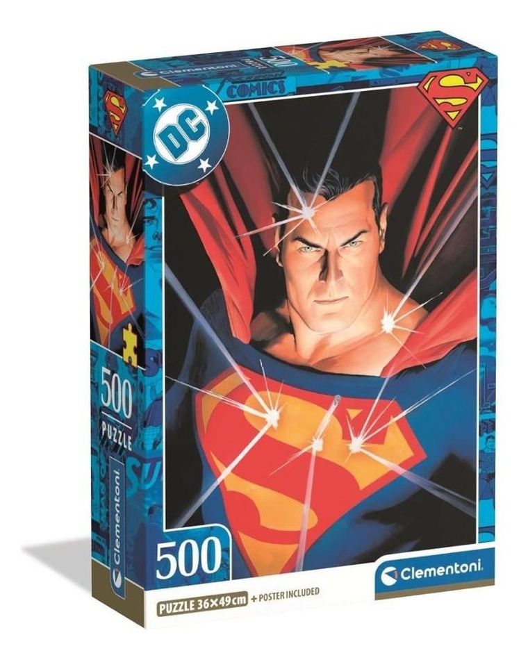 Clementoni, Superman, puzzle, 500 elementów