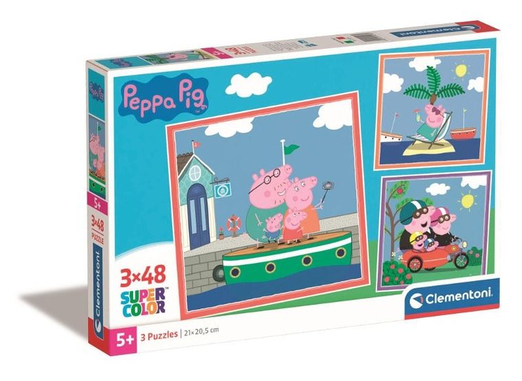Clementoni, Świnka Peppa, puzzle, 3-48 elementów