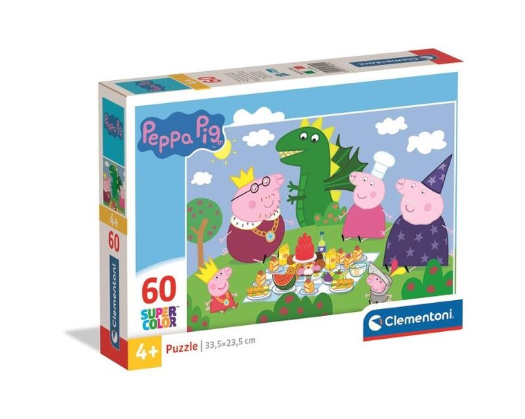 Clementoni, Świnka Peppa, puzzle, 60 elementów