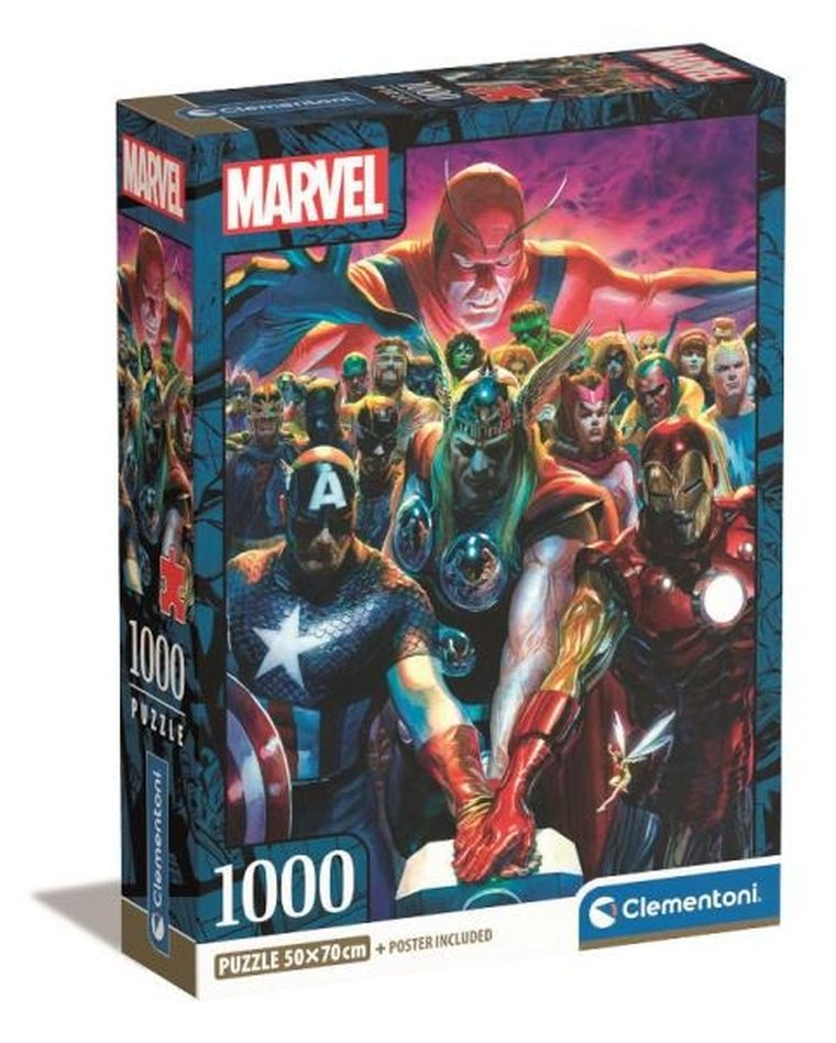Clementoni, The Avengers, puzzle + plakat, 1000 elementów