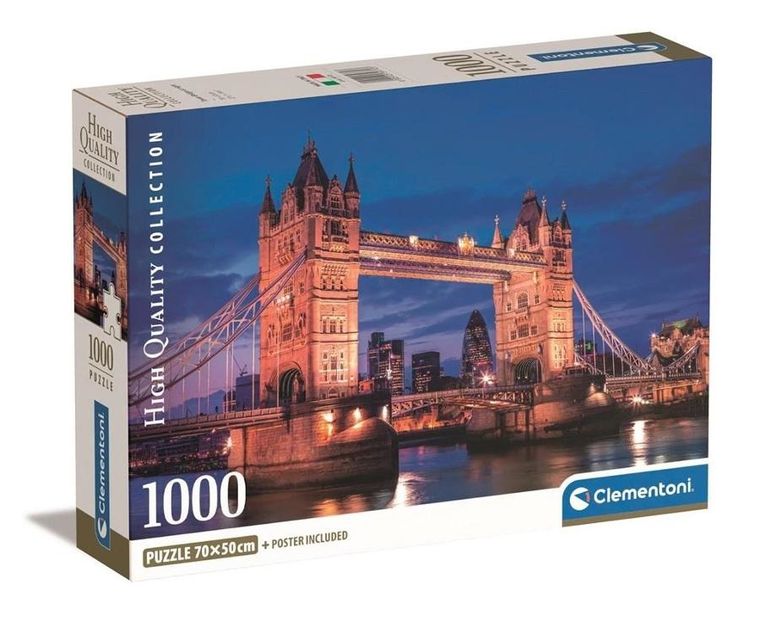 Clementoni, Tower Bridge at night, puzzle, 1000 elementów