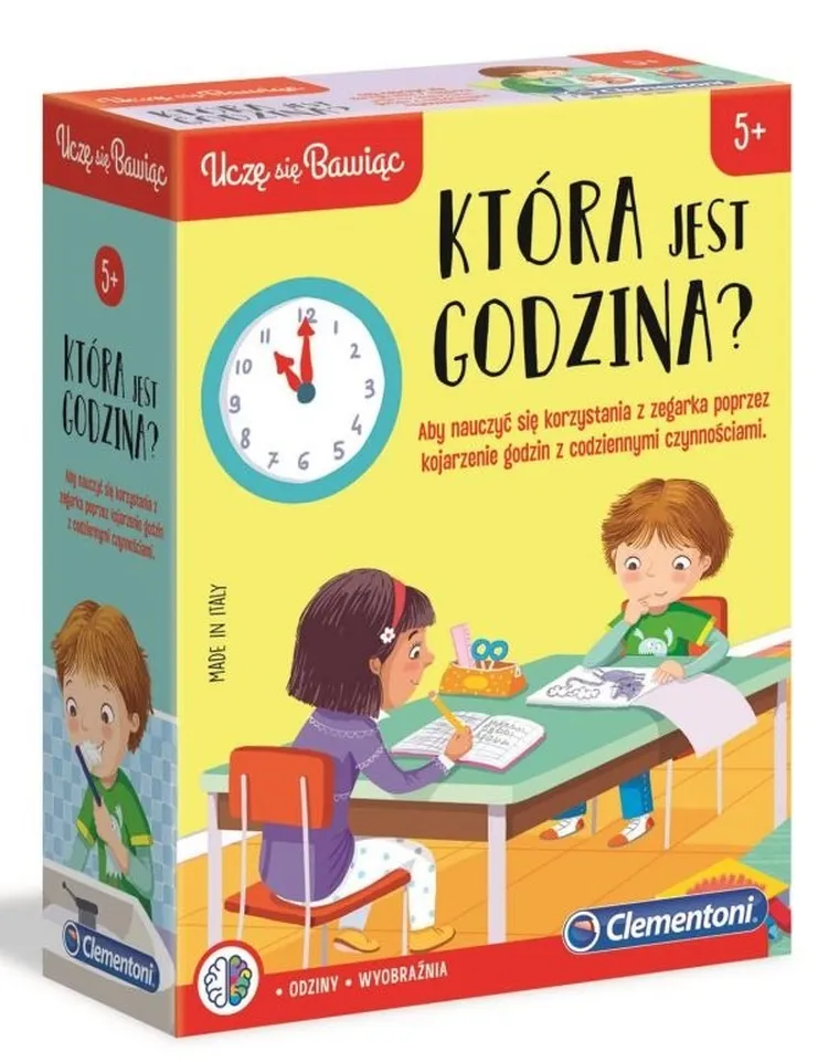 Clementoni, Uczę się bawiąc, Która jest godzina? gra edukacyjna