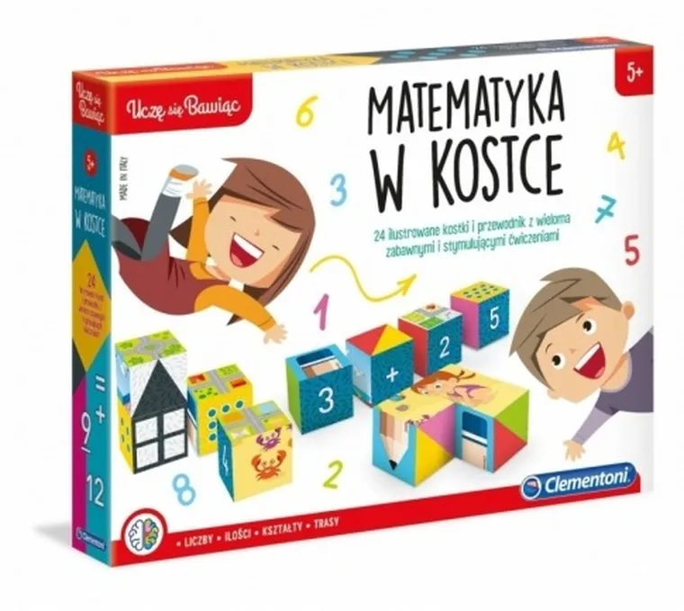 Clementoni, Uczę się bawiąc, Matematyka w kostce, zestaw edukacyjny