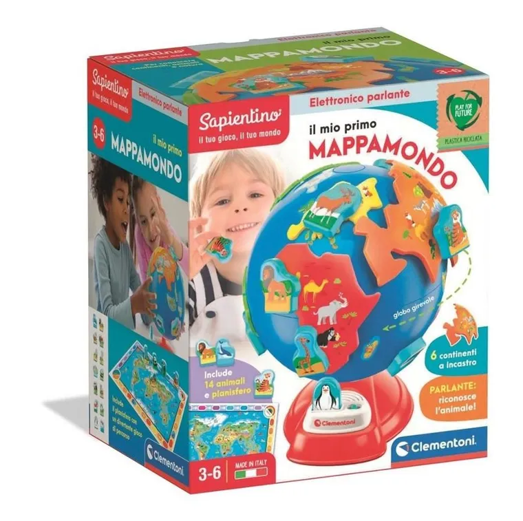 Clementoni, Uczę się bawiąc, Mój pierwszy globus, zabawka interaktywna, średnica 20 cm