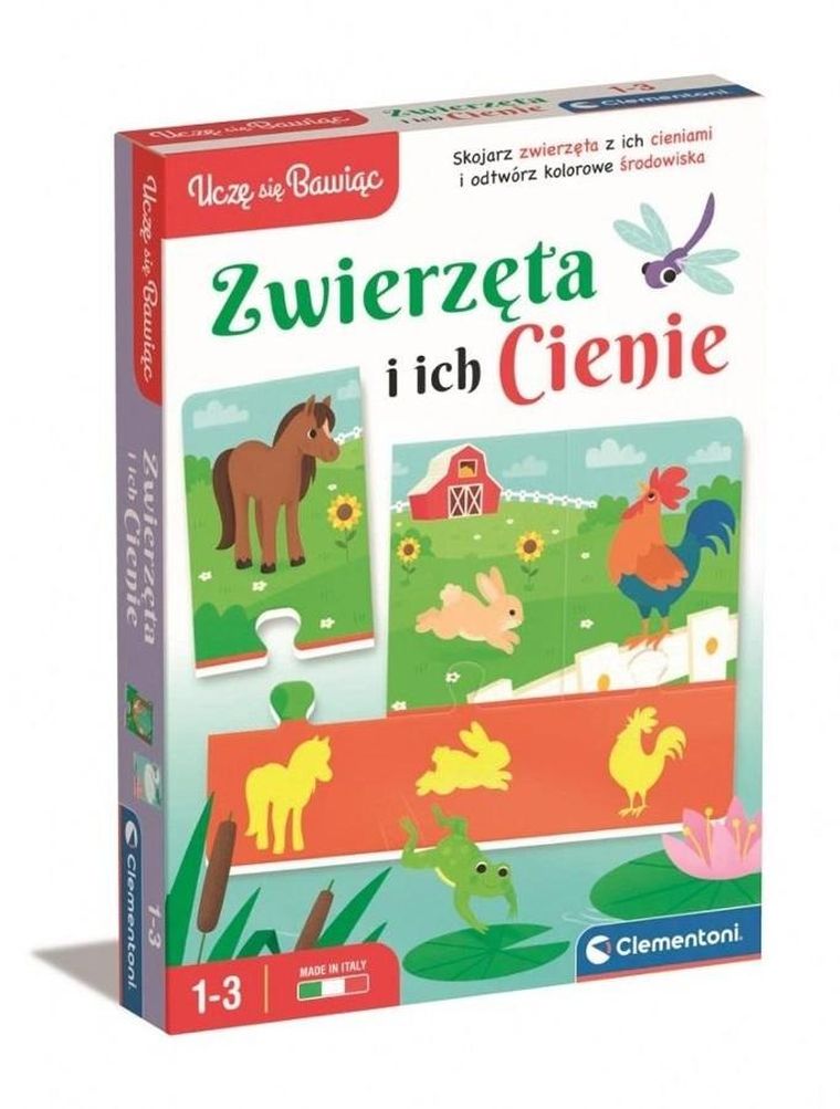 Clementoni, Uczę się bawiąc, Zwierzęta i ich cienie, układanka edukacyjna