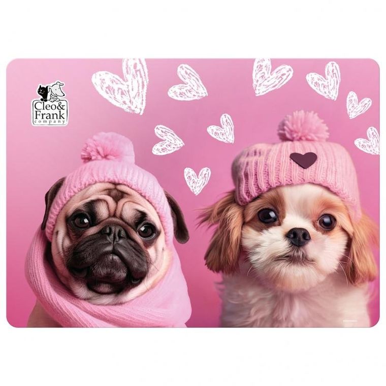 Cleo i Frank, podkładka na biurko, mata, laminowana, Pies