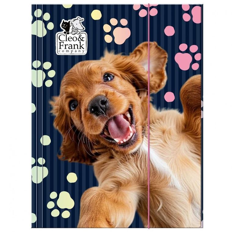 Cleo i Frank, teczka z gumką A4, Pies, 1 szt.