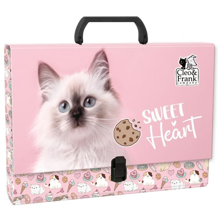 Cleo i Frank, teczka z rączką, Kot, 1 szt.