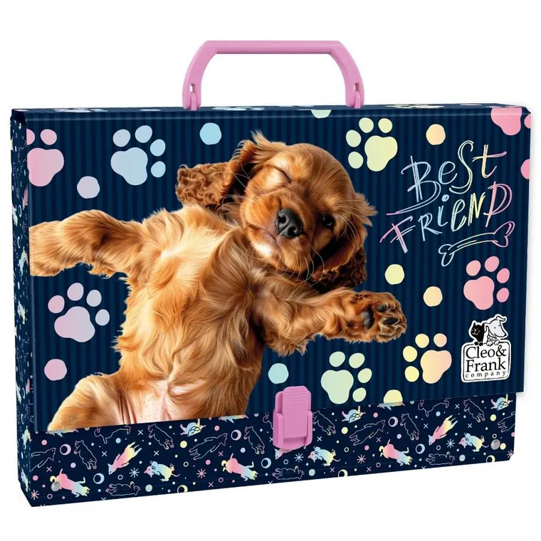 Cleo i Frank, teczka z rączką, Pies, 1 szt.