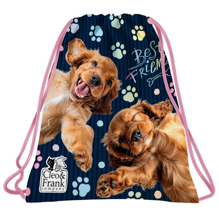 Cleo i Frank, worek sportowy, Pies