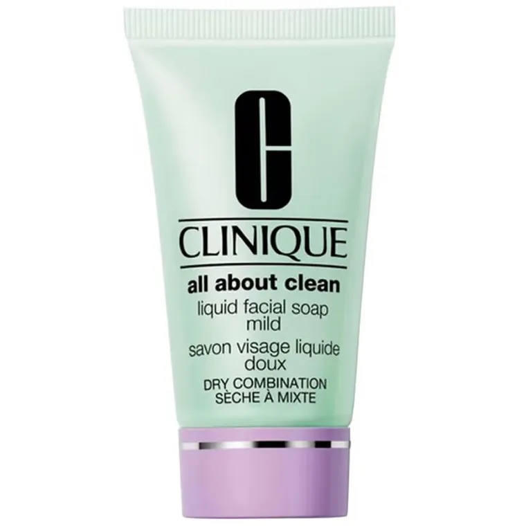 Clinique, All About Clean Liquid Facial Soap Mild, mydło w płynie do twarzy dla skóry mieszanej, 30 ml