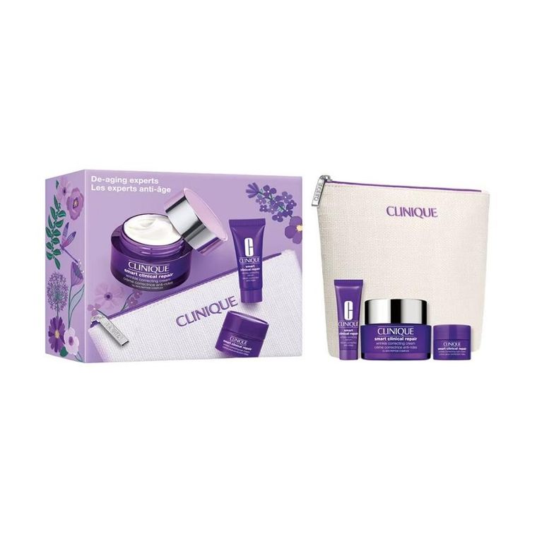 Clinique, De-aging experts, zestaw kosmetyków z kosmetyczką