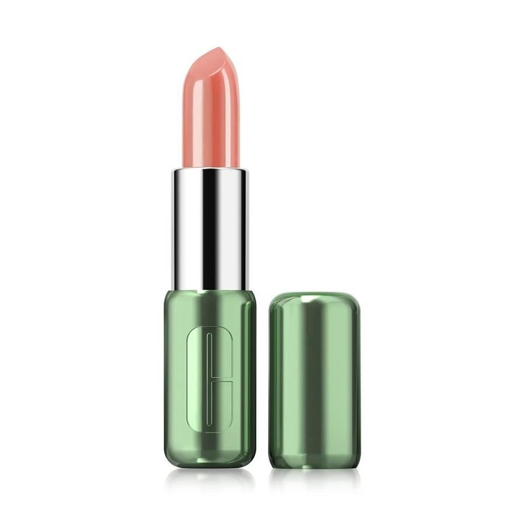 Clinique, Pop Longwear Lipstick Shine, błyszcząca pomadka do ust, 01 Nude Pop, 3.9g