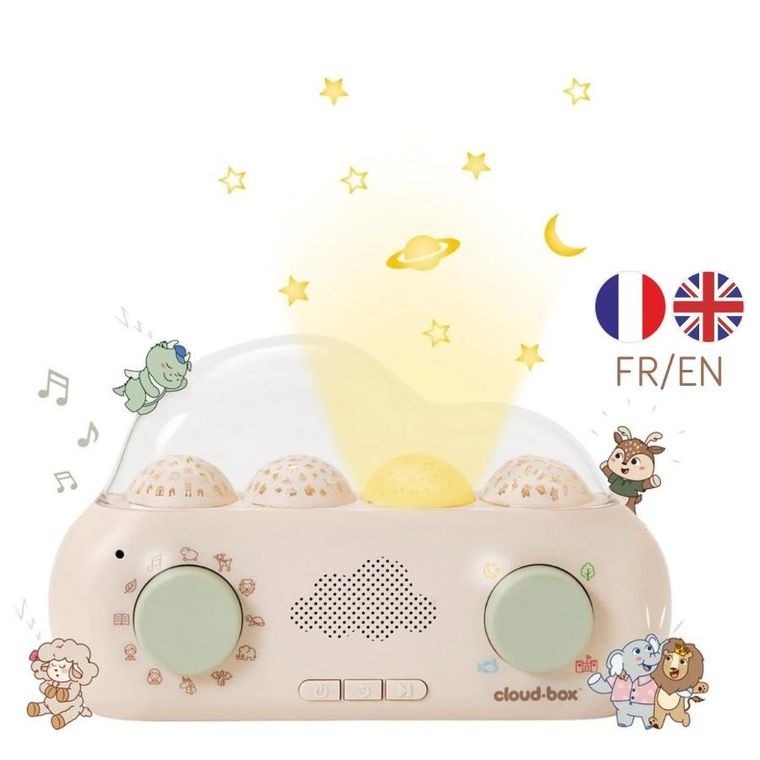 Cloud B, CloudBox, muzyczny projektor z bajkami, wersja francuska i angielska